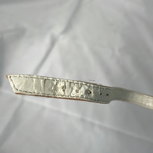 NATURALIZER Swirl Tan Leather Wedge Ankle Strap Shoes Cutout Coastal 6.5W - Picture 11 of 14